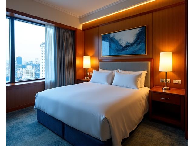 Opulent bedroom in a Shinju Suites suite with custom furnishings